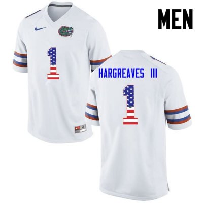 Men's Florida Gators #1 Vernon Hargreaves III NCAA Nike White USA Flag Fashion Authentic Stitched College Football Jersey SDA5462HM